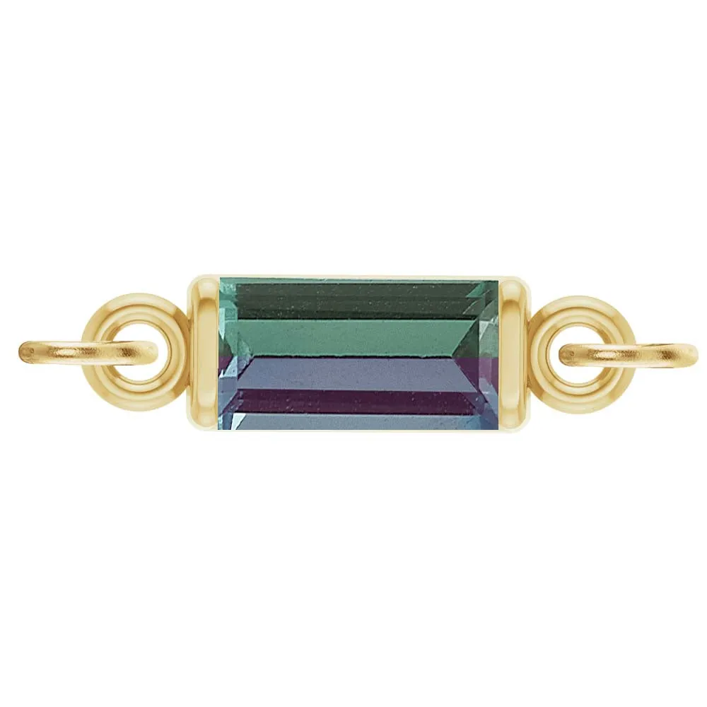 Birthstone Baguette Link