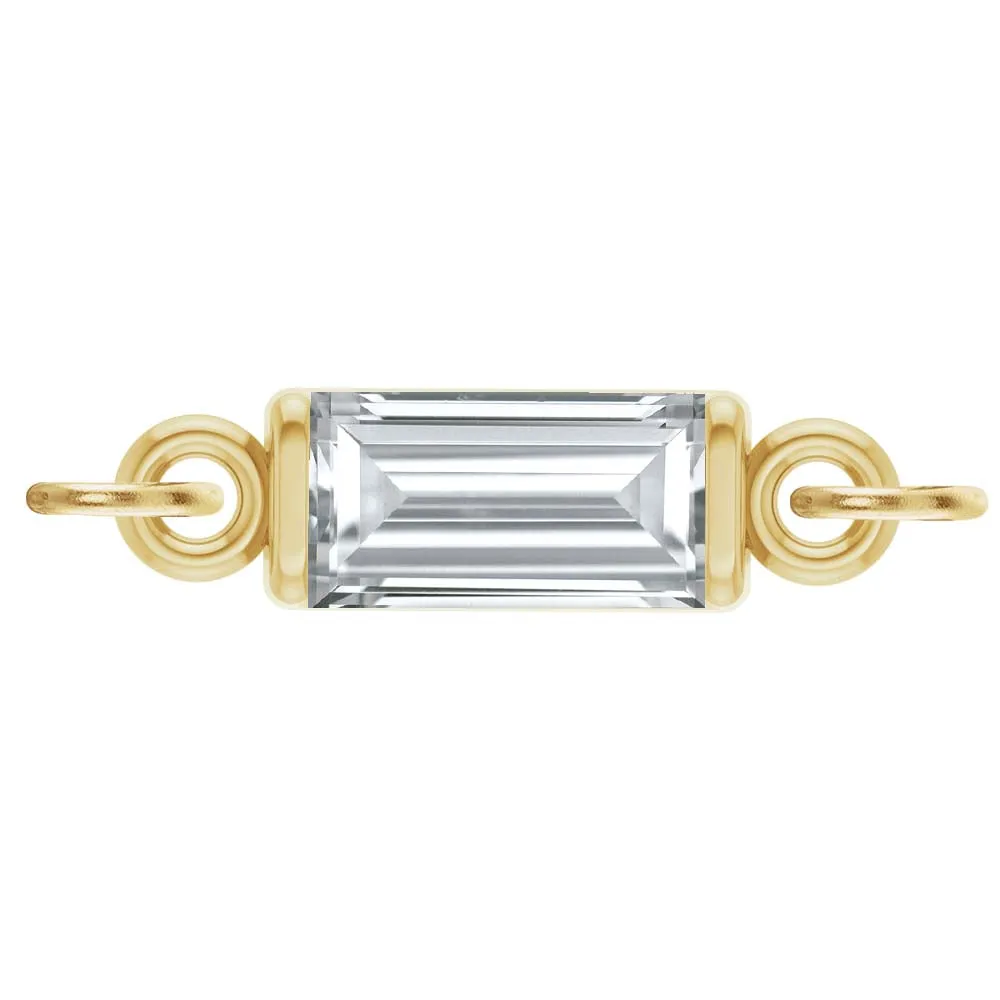 Birthstone Baguette Link
