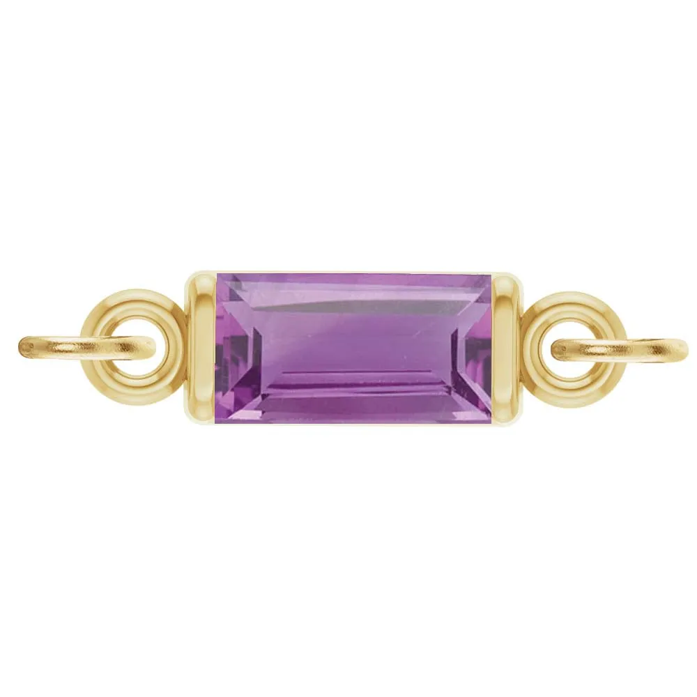 Birthstone Baguette Link