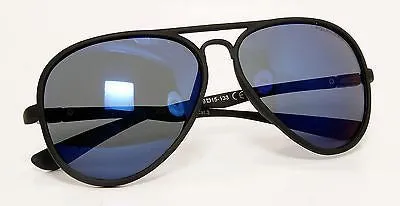 Black Aviator Blue Revo Lens Modern Style Fashion Unisex Sunglasses.100% UV400