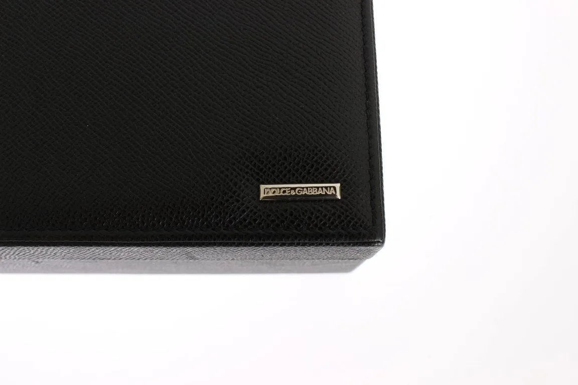 Black Dauphine Leather Watch Jewelry Sunglasses Case