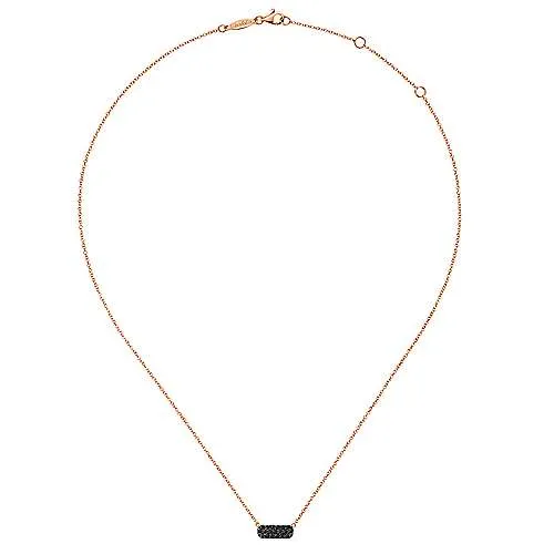 Black Diamond Bar Necklaces