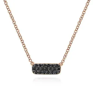 Black Diamond Bar Necklaces