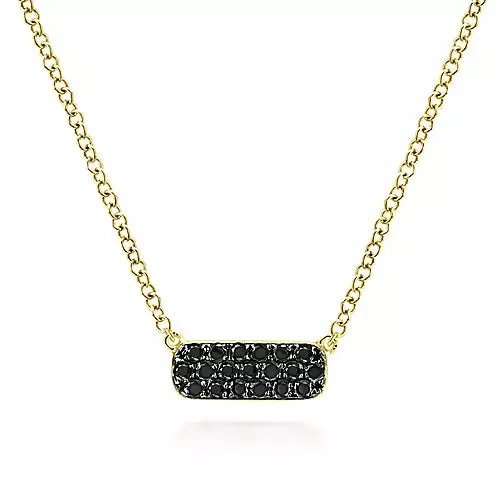 Black Diamond Bar Necklaces