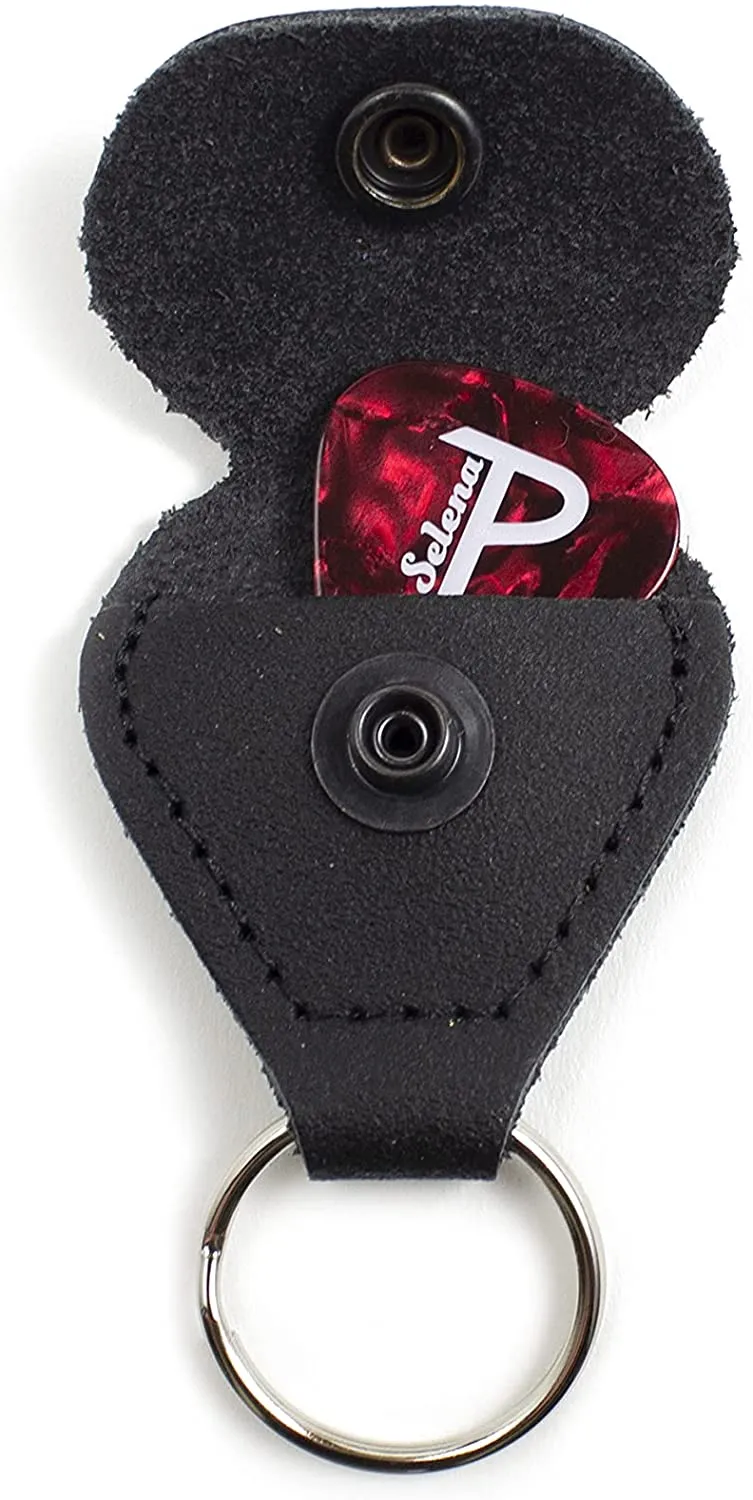 Black Guitar Pick Holder Key Chains