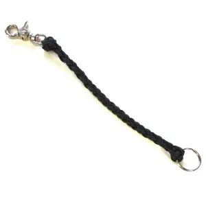 BLC-B  Braided Leather Key Chain- Black