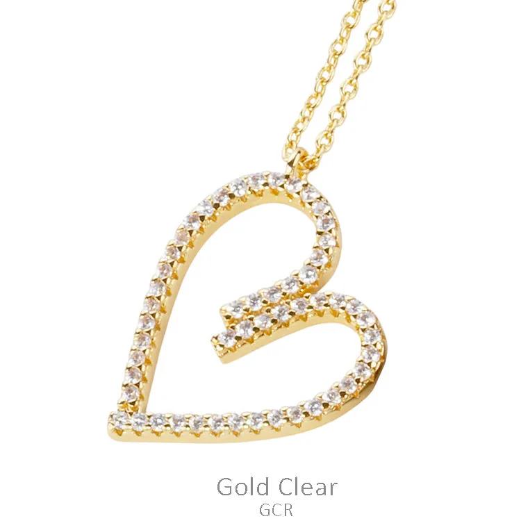Bling Gold heart necklace
