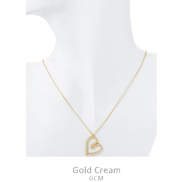 Bling Gold heart necklace