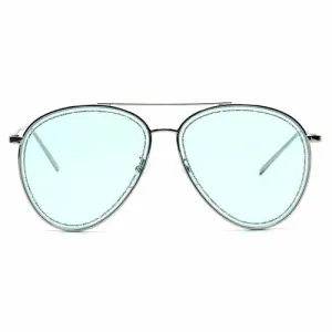 Blue Glitter Aviator Sunglasses