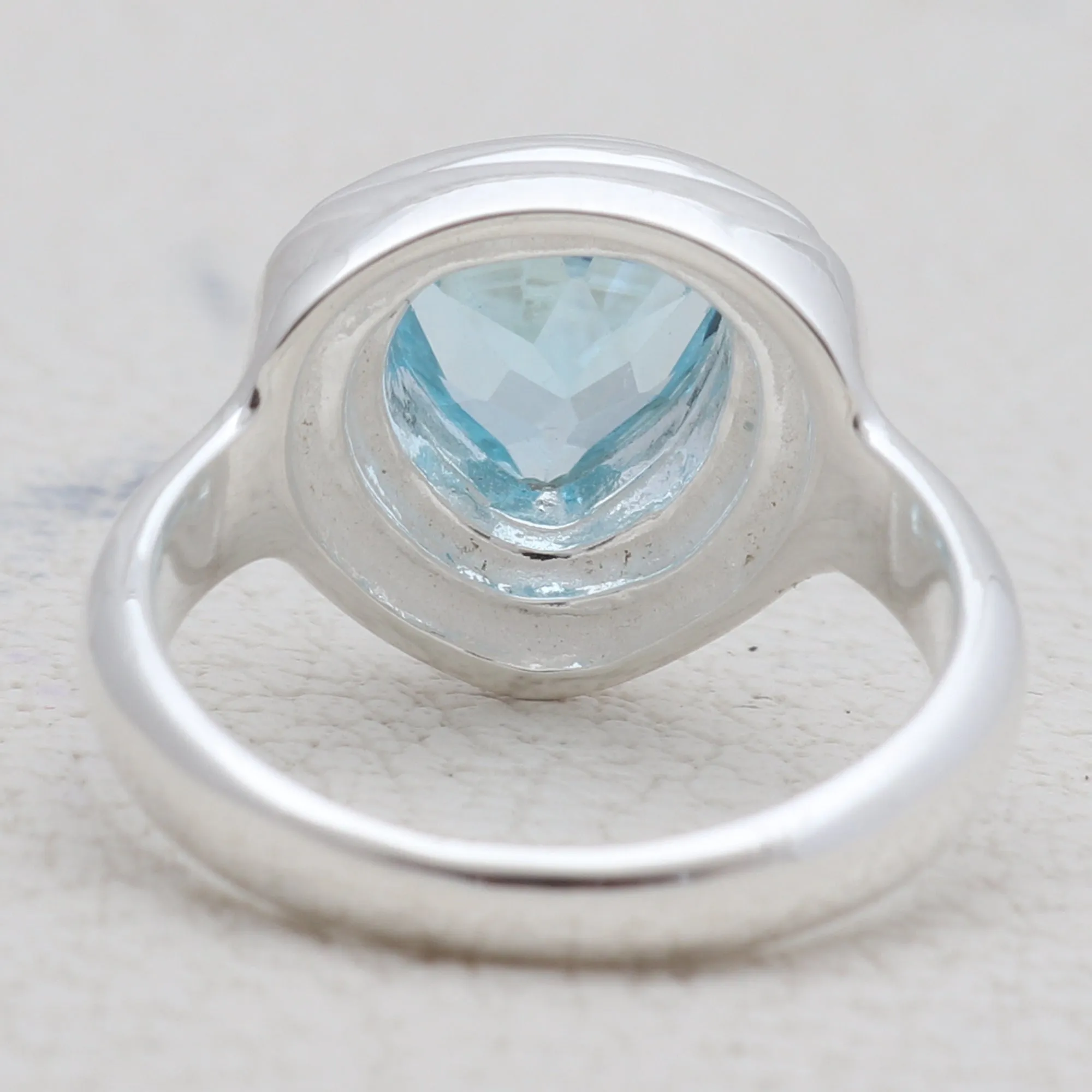 Blue Topaz Silver Rings