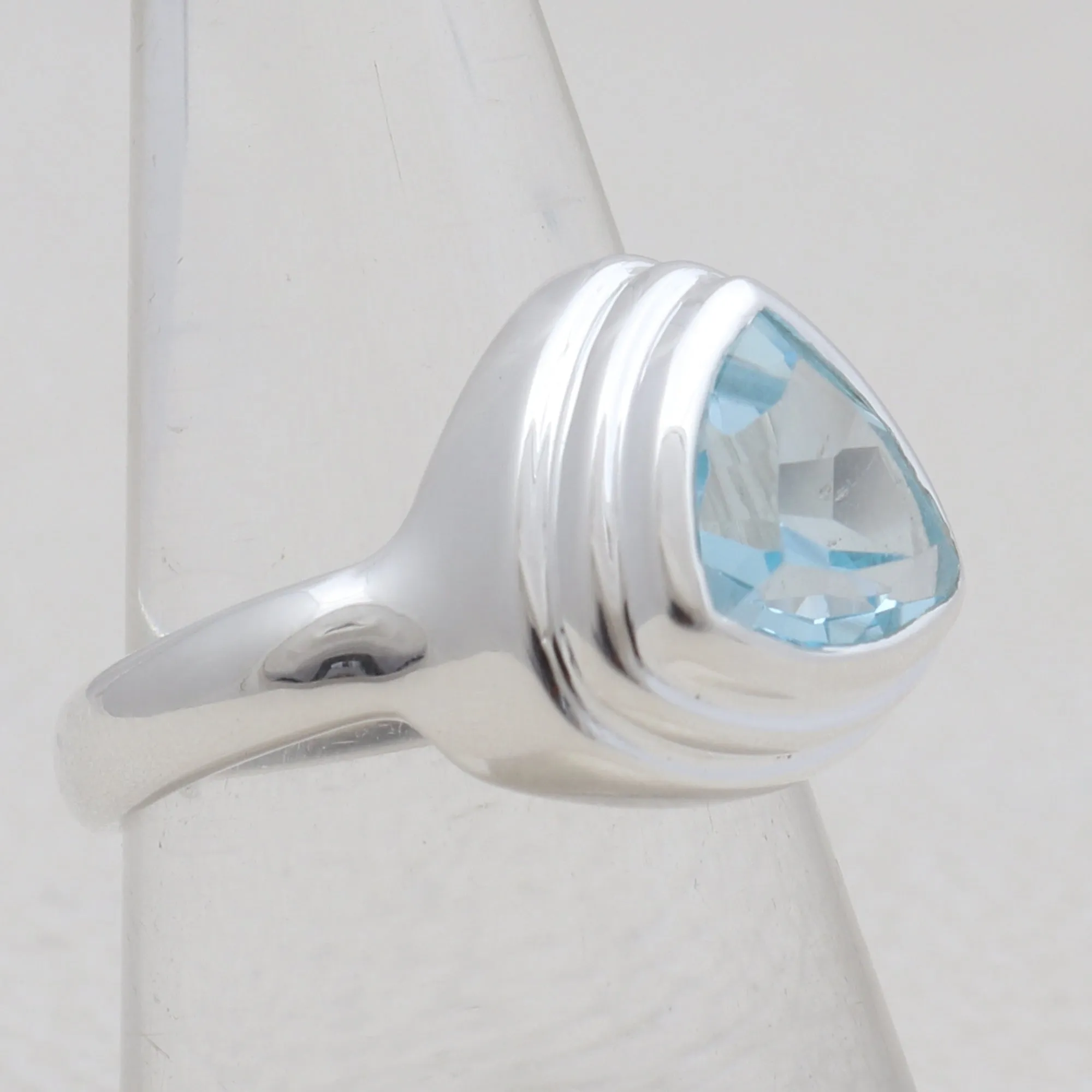 Blue Topaz Silver Rings