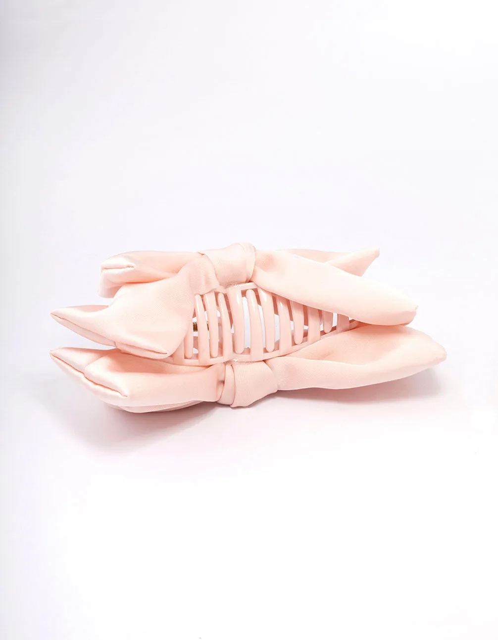 Blush Large Bow Hair Claw Clip