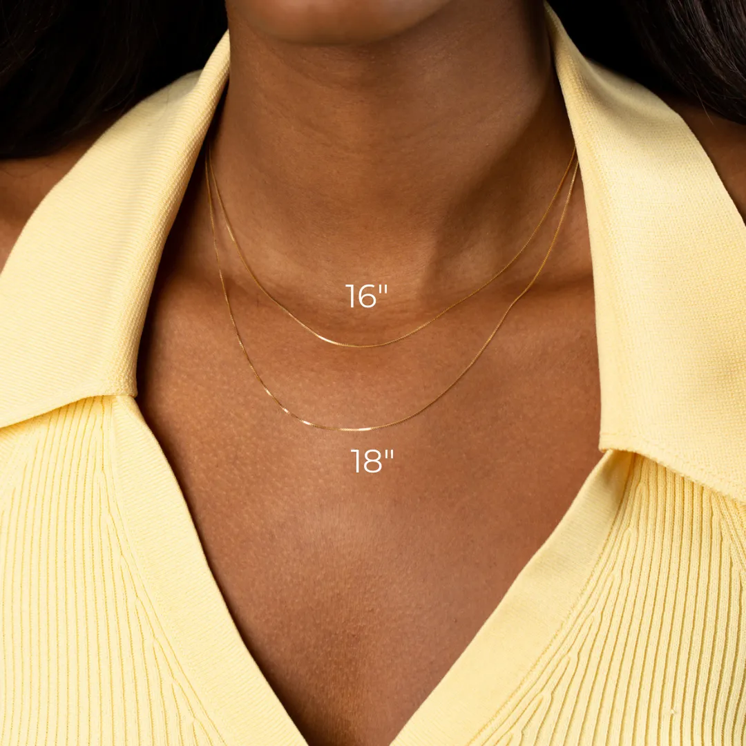 Box Chain Necklace 14K