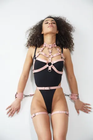 Bra "Cassia" garters "Kalmia" with cuffs