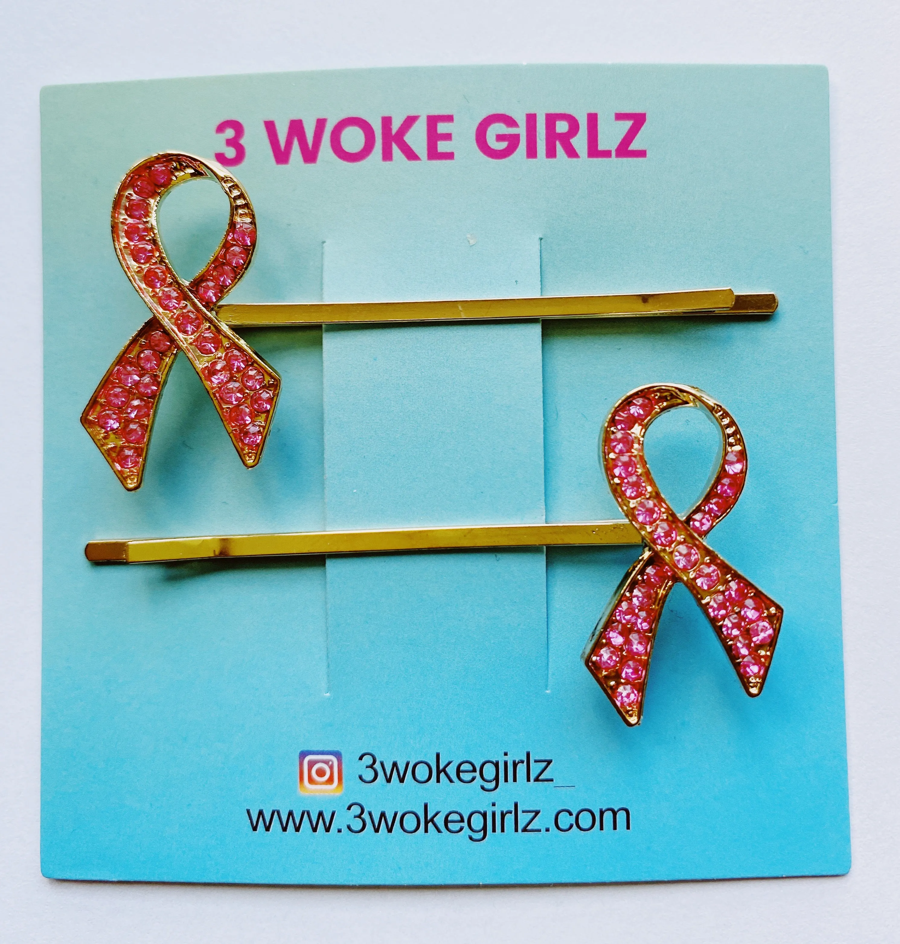 Breast Cancer Awareness Hairpins Hair Clips Set