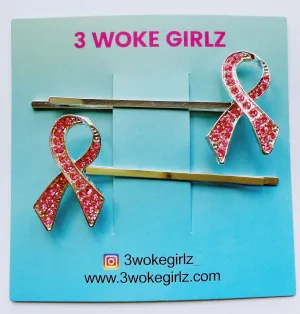 Breast Cancer Awareness Hairpins Hair Clips Set
