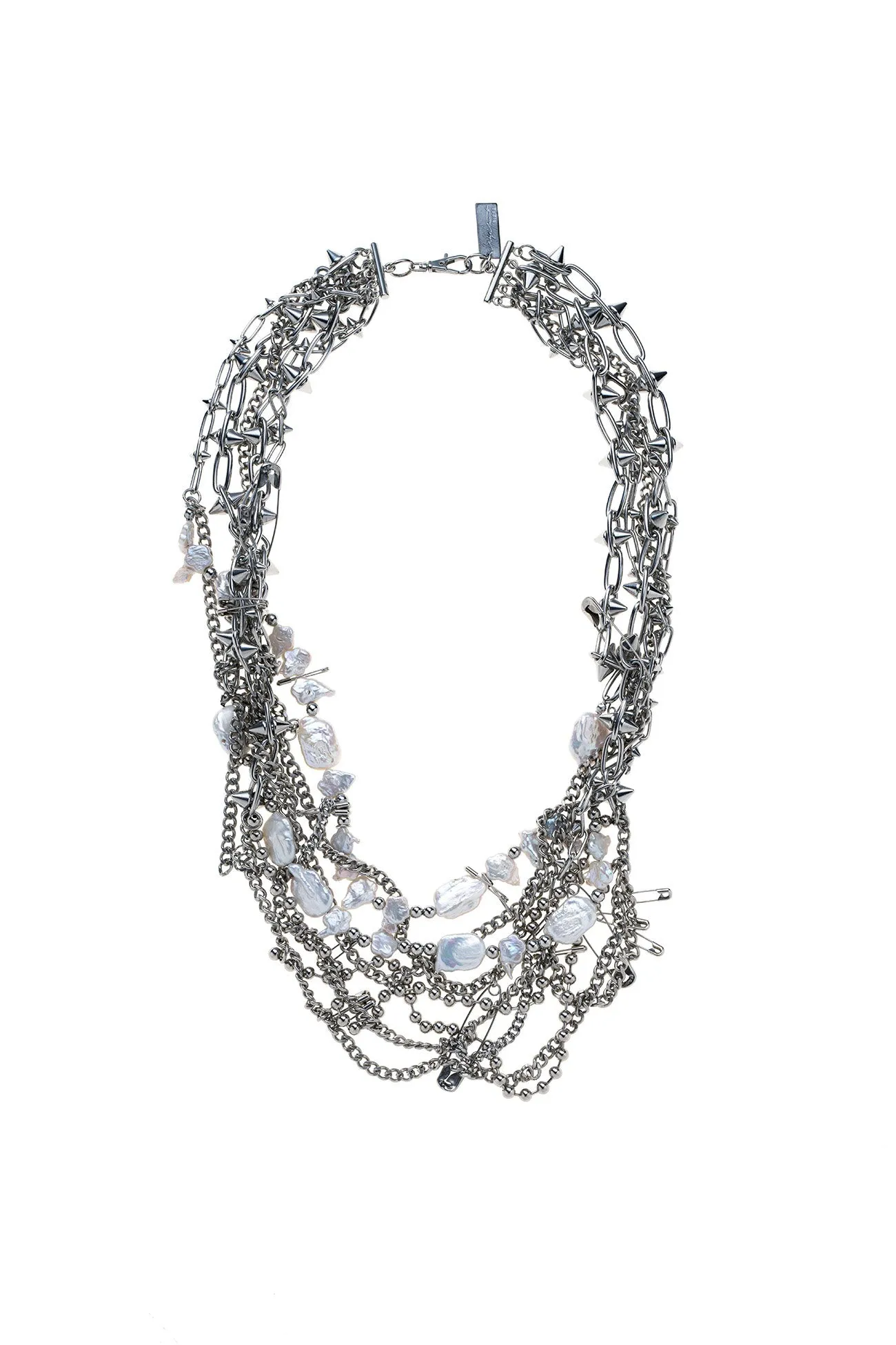 BR/PEA/SILVERVNI PEARL NECKLACE