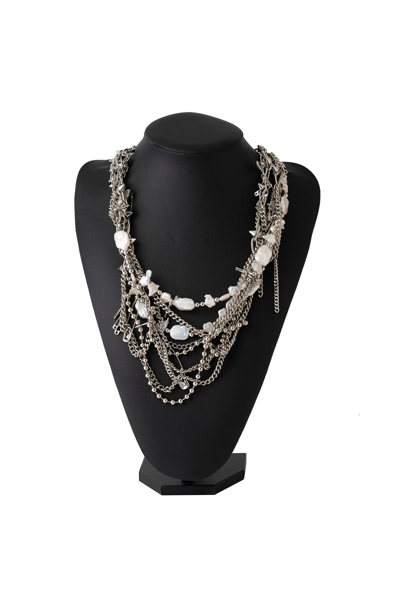 BR/PEA/SILVERVNI PEARL NECKLACE