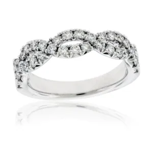 Bypassing .75 Carat Diamond Infinity Ring