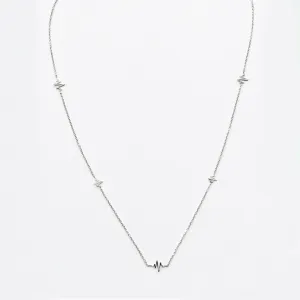 CA 18k Love Human and/or Pet Life Heart Beat Necklace I8 Karat Gold