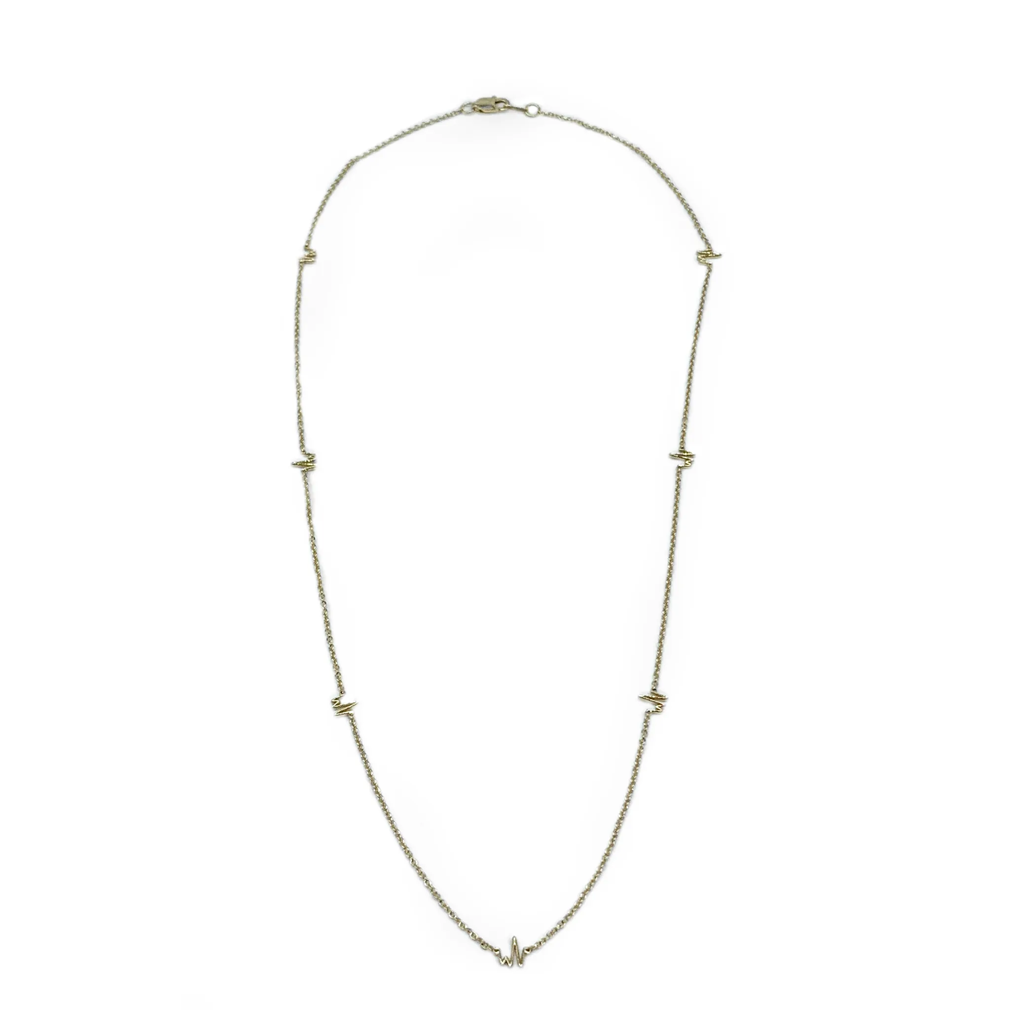 CA 18k Love Human and/or Pet Life Heart Beat Necklace I8 Karat Gold