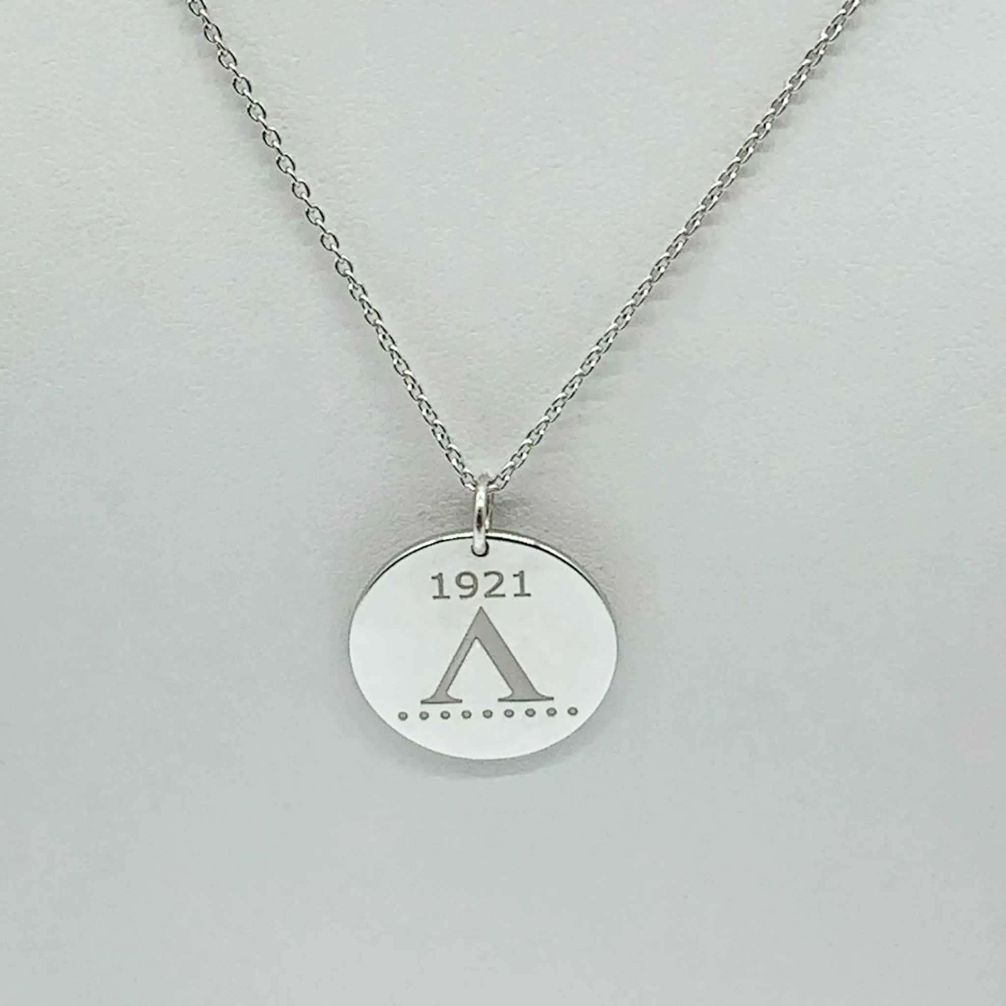 CA Custom 1921 Silver 9 Above Peace Circle Pendant (Rhodium white gold plated)