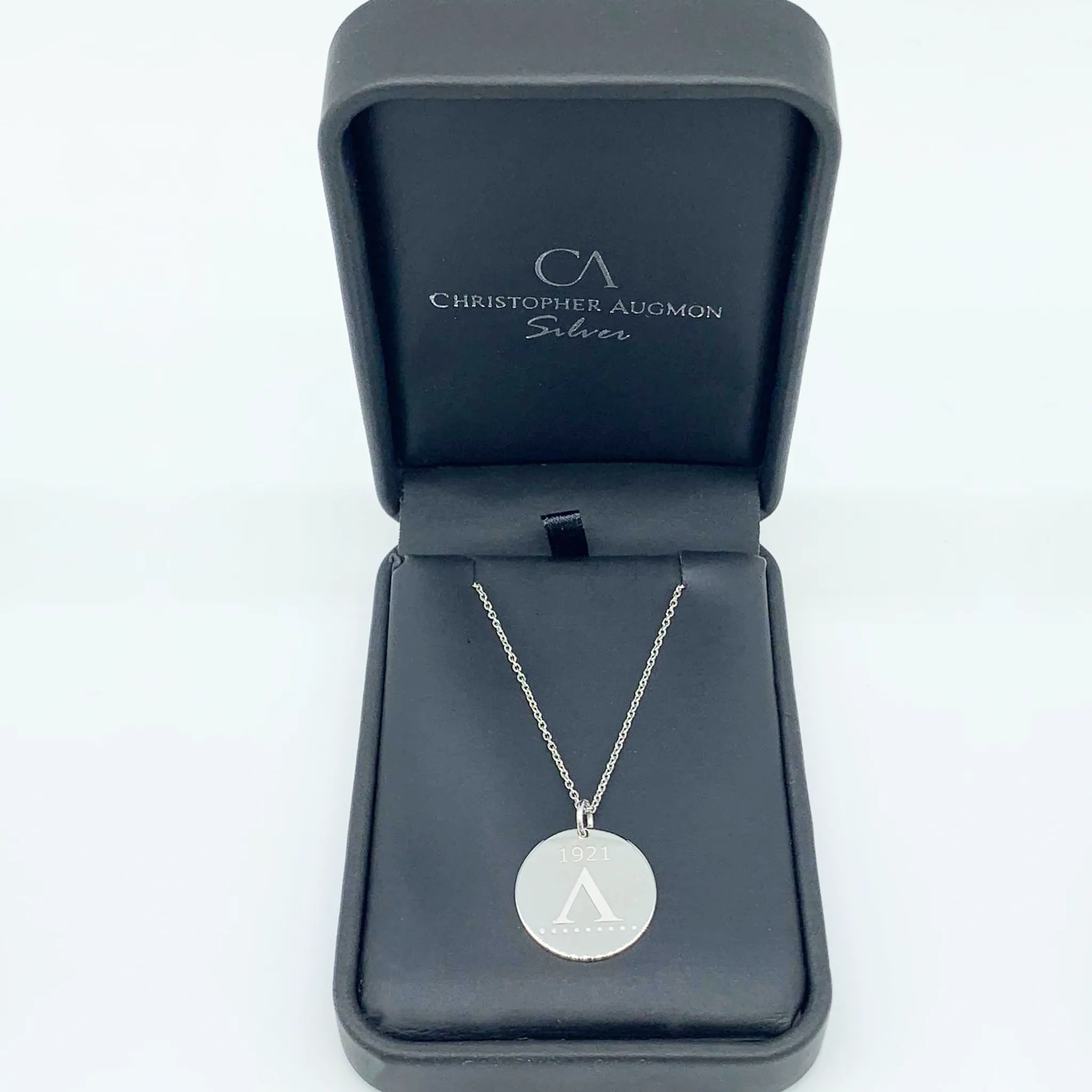 CA Custom 1921 Silver 9 Above Peace Circle Pendant (Rhodium white gold plated)