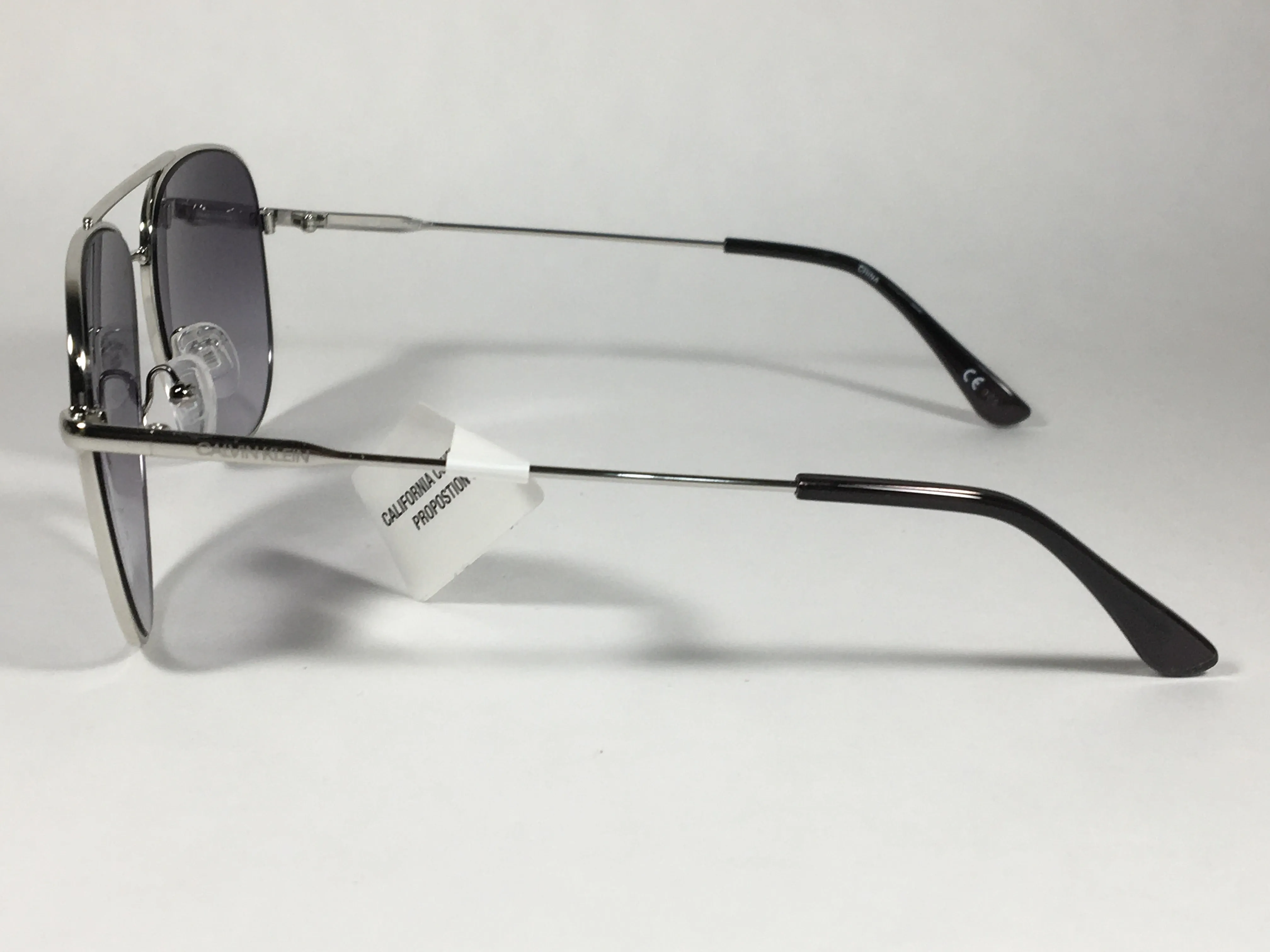 Calvin Klein Aviator Pilot Sunglasses CK19133S 046 Silver Gray Gradient Lens