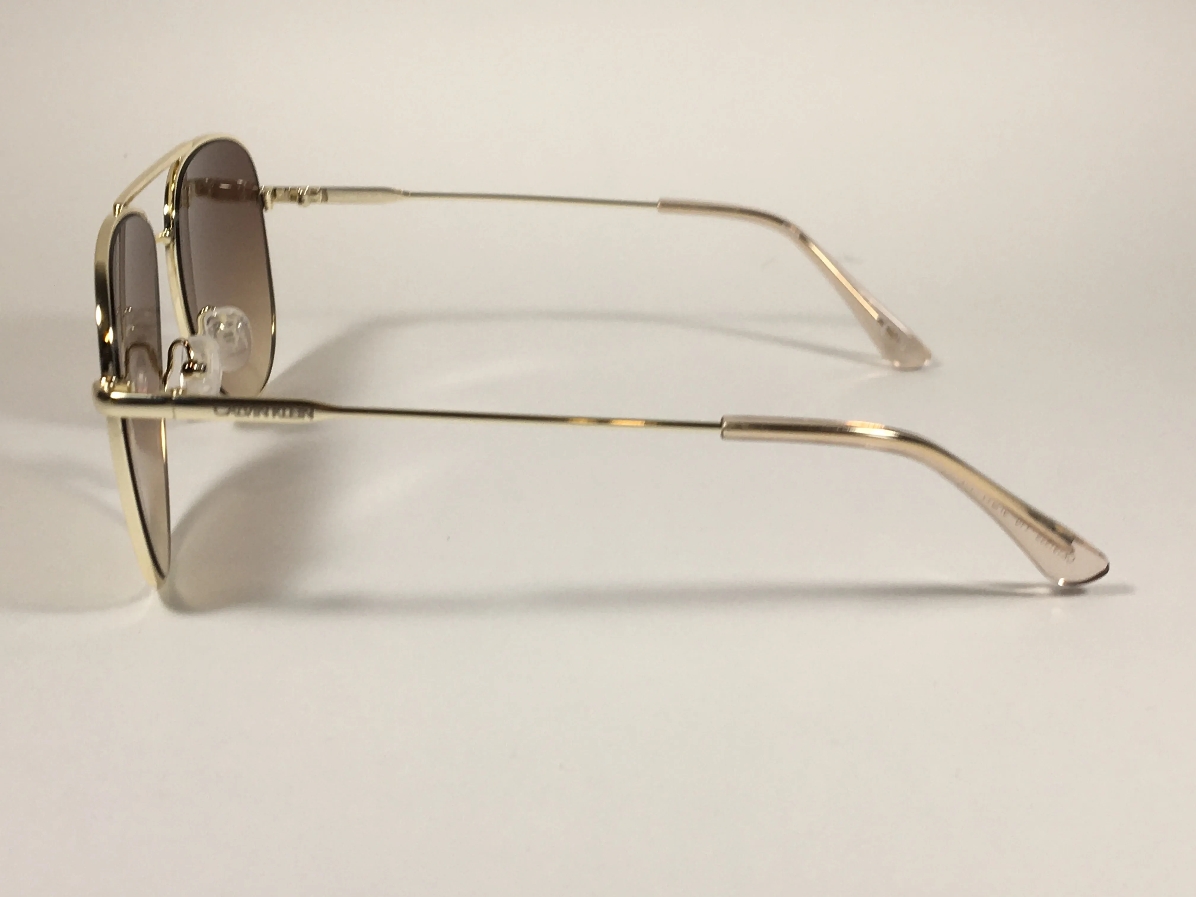 Calvin Klein Aviator Pilot Sunglasses CK19133S 716 Gold Frame Brown Gradient Lens