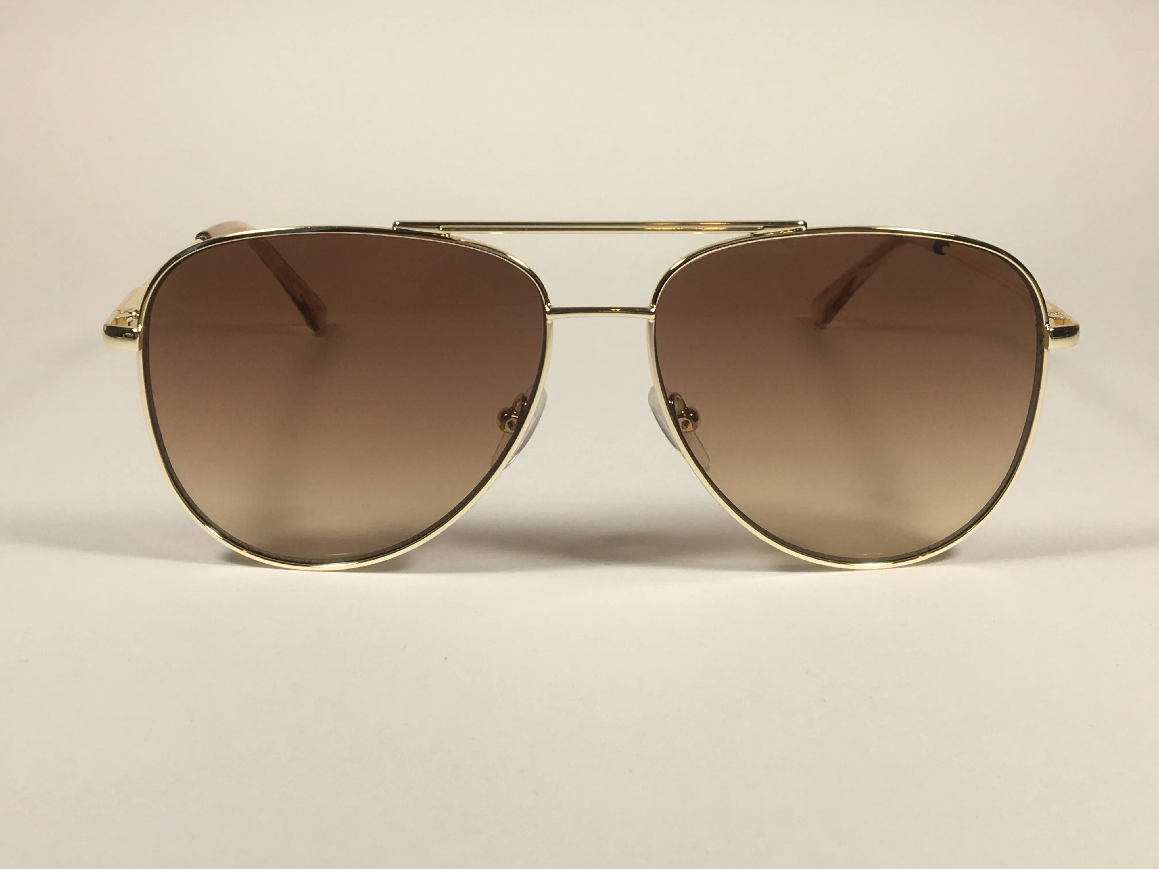 Calvin Klein Aviator Pilot Sunglasses CK19133S 716 Gold Frame Brown Gradient Lens