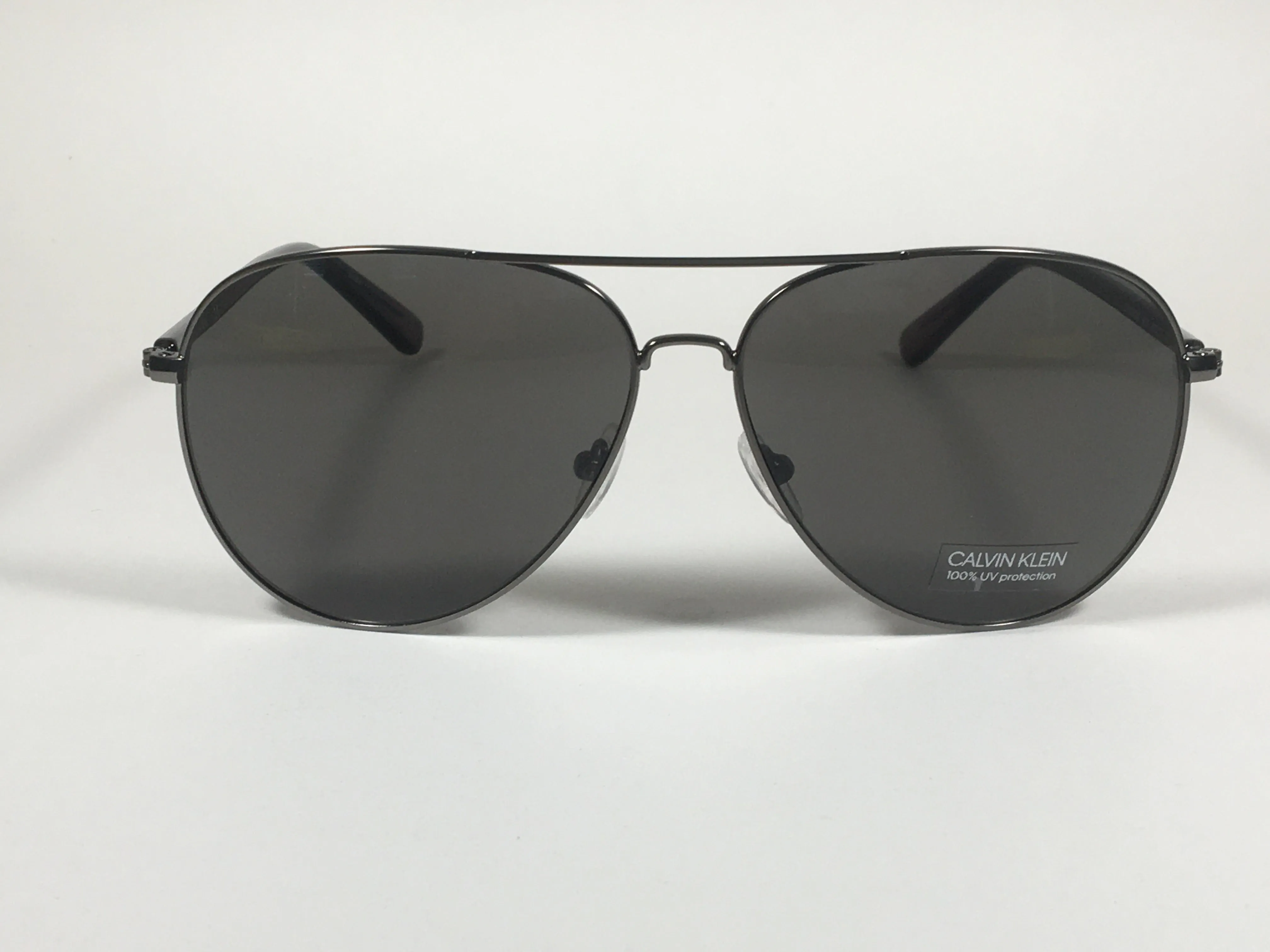 Calvin Klein Aviator Pilot Sunglasses CK19314S 008 Gunmetal Gray Green Lens