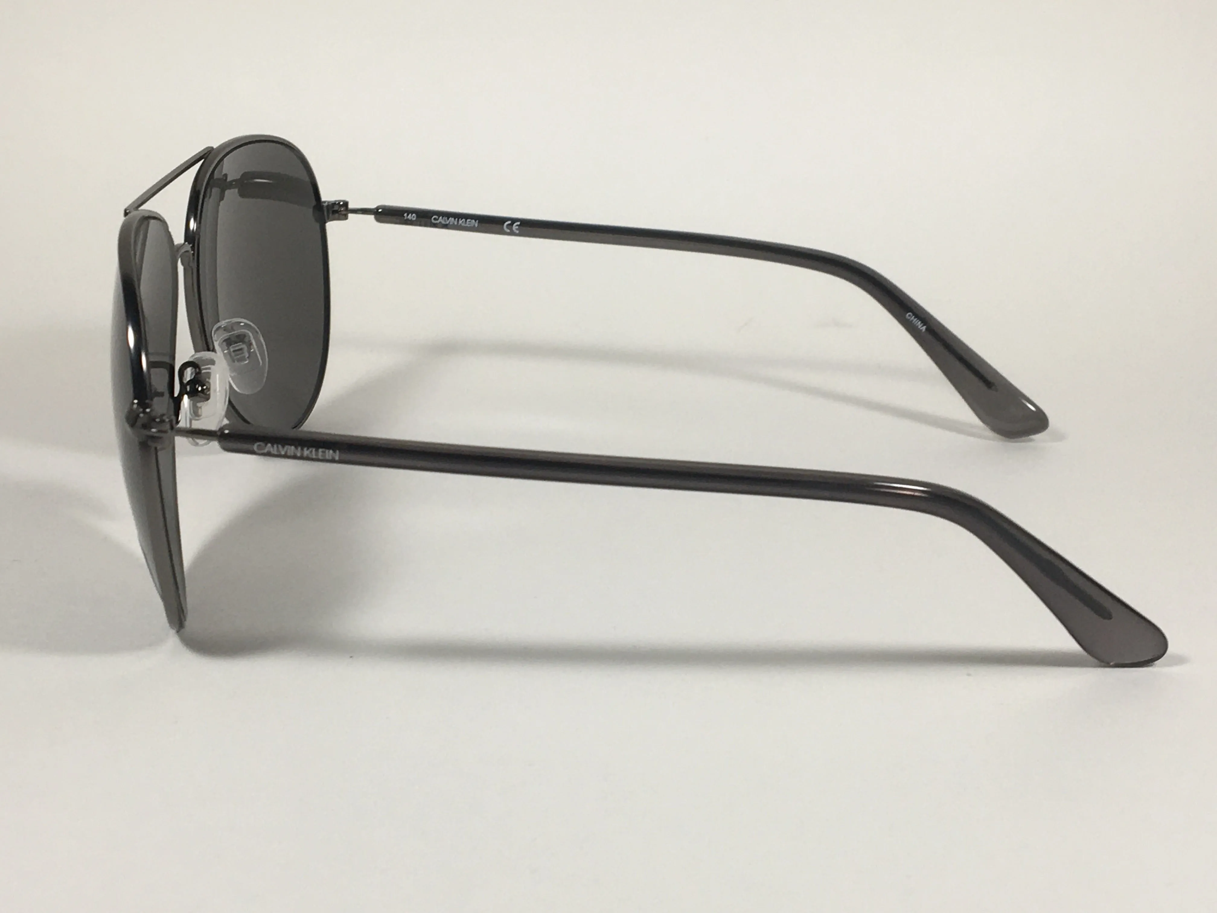 Calvin Klein Aviator Pilot Sunglasses CK19314S 008 Gunmetal Gray Green Lens