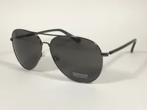 Calvin Klein Aviator Pilot Sunglasses CK19314S 008 Gunmetal Gray Green Lens