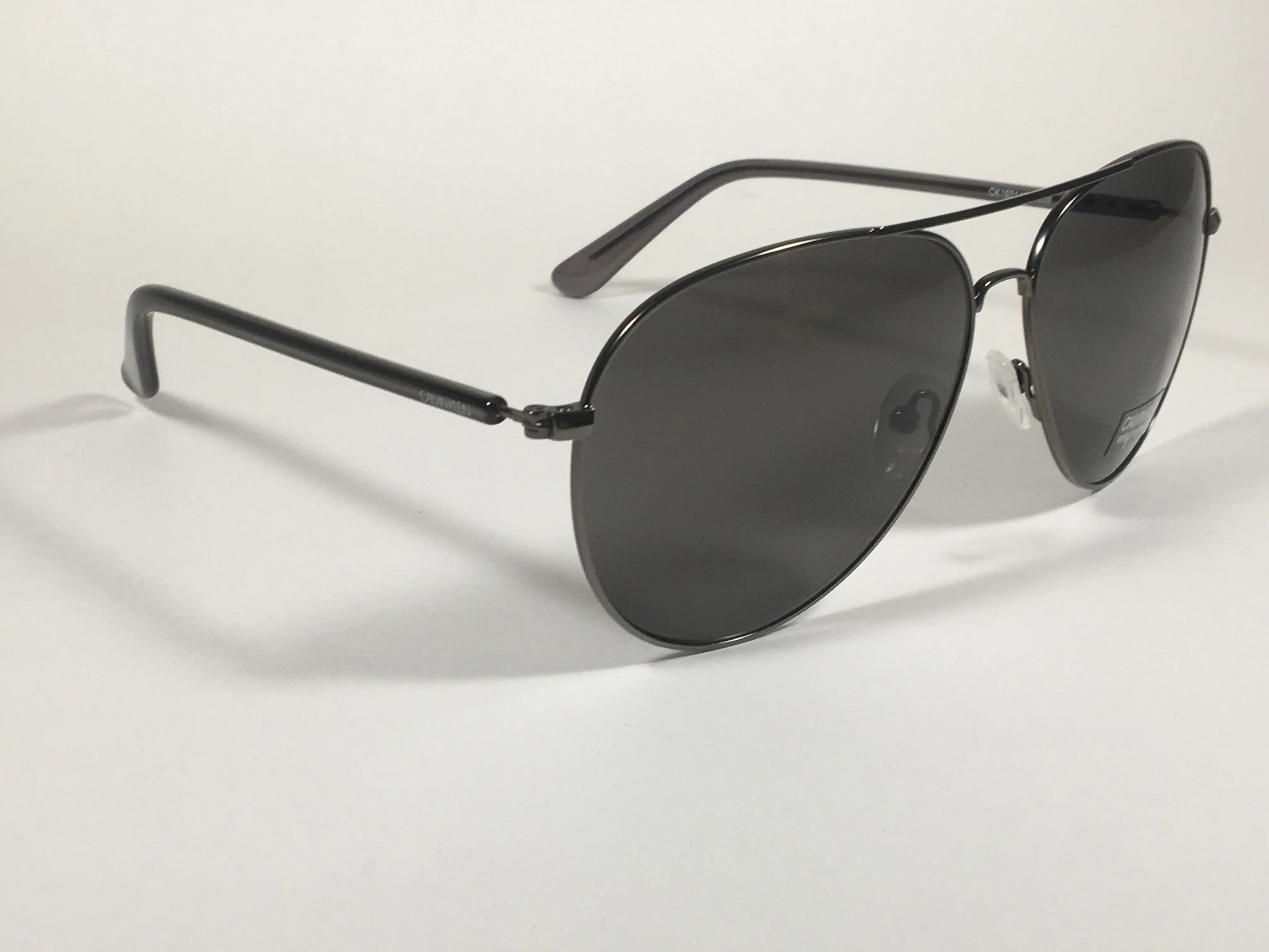 Calvin Klein Aviator Pilot Sunglasses CK19314S 008 Gunmetal Gray Green Lens
