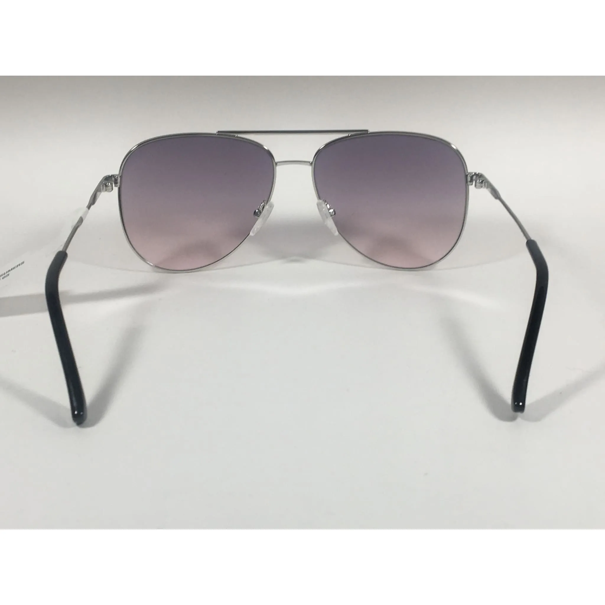 Calvin Klein CK19133S 045 Aviator Pilot Sunglasses Silver Metal Frame Pink Gray Gradient Lens