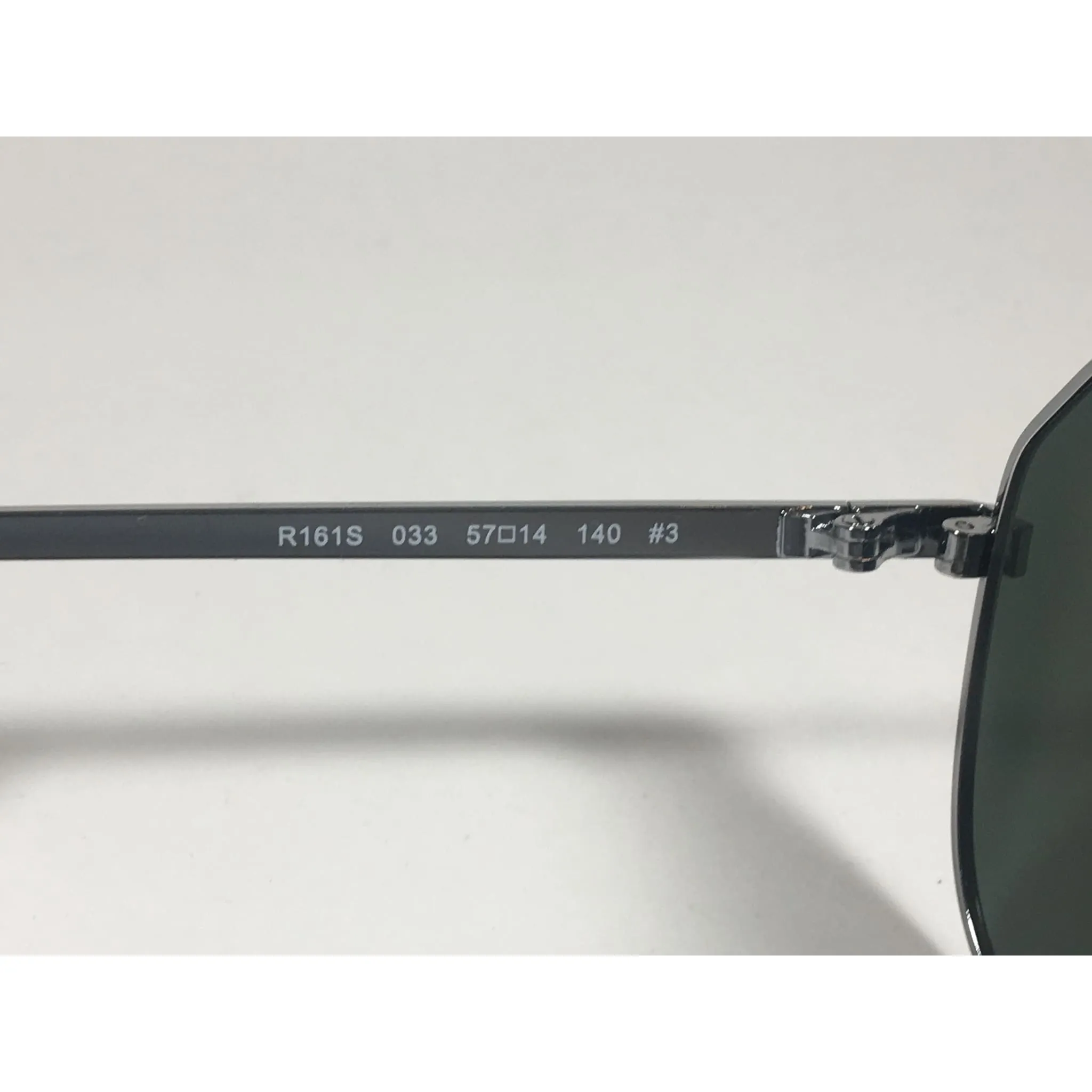 Calvin Klein R161S 033 Aviator Pilot Sunglasses Silver Gray Frame Green Lens