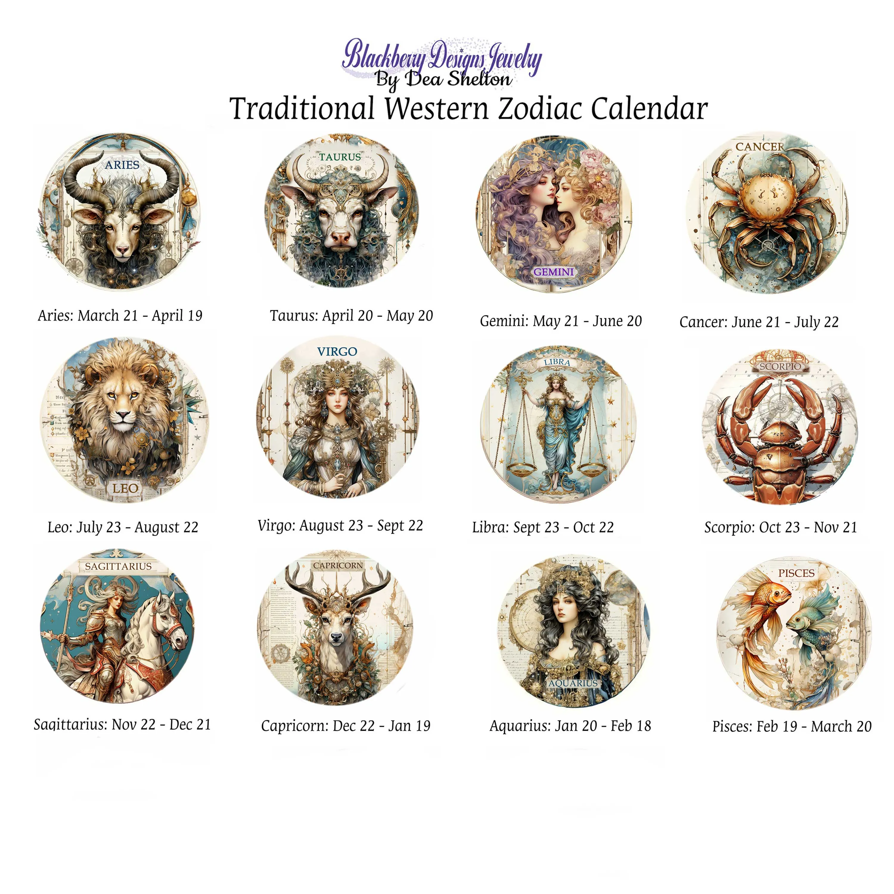 Cancer Horoscope Necklace