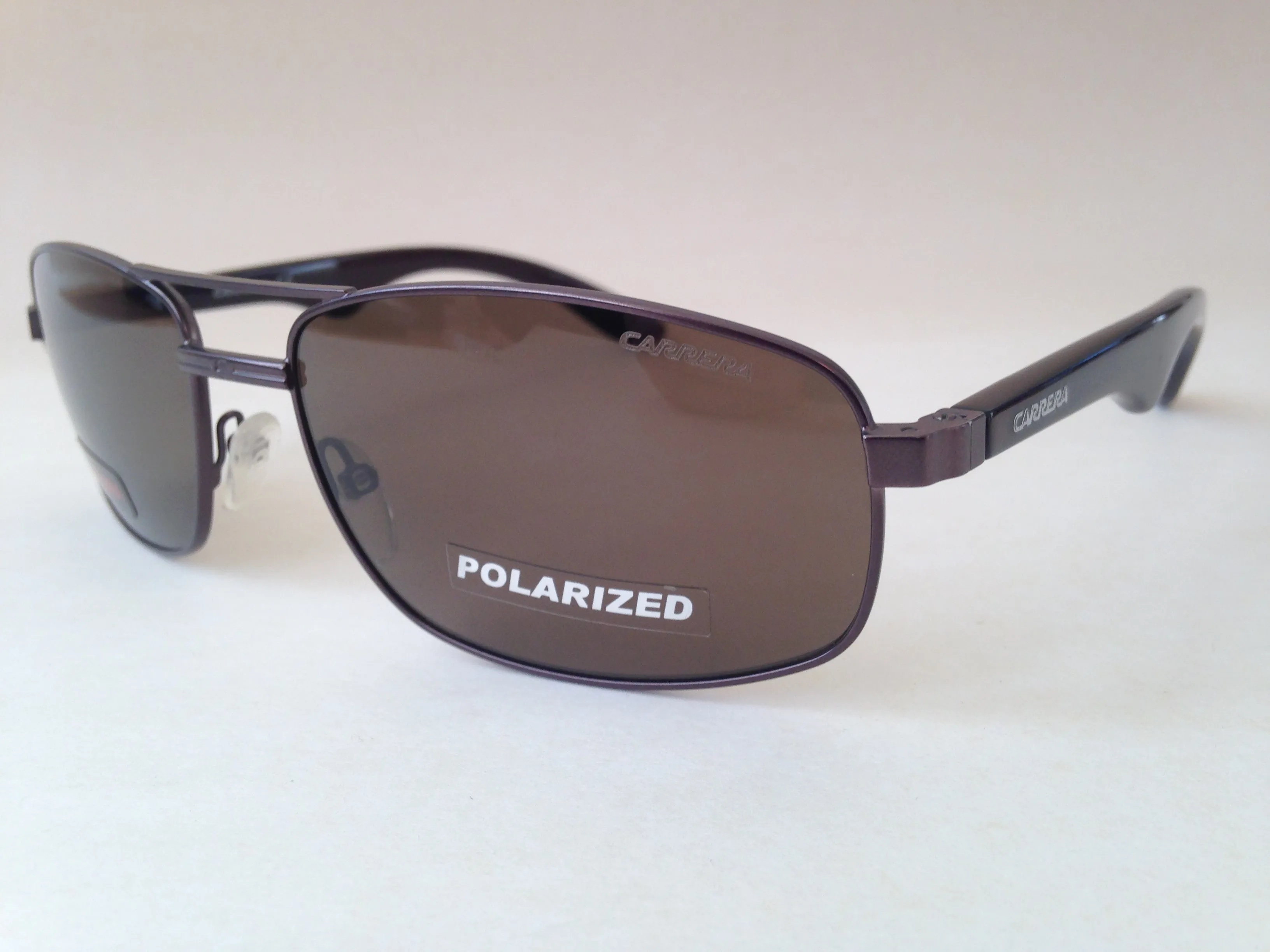 Carrera 6007/S Polarized Rectangle Sunglasses Wide Pilot Bronze / Gunmetal Brown