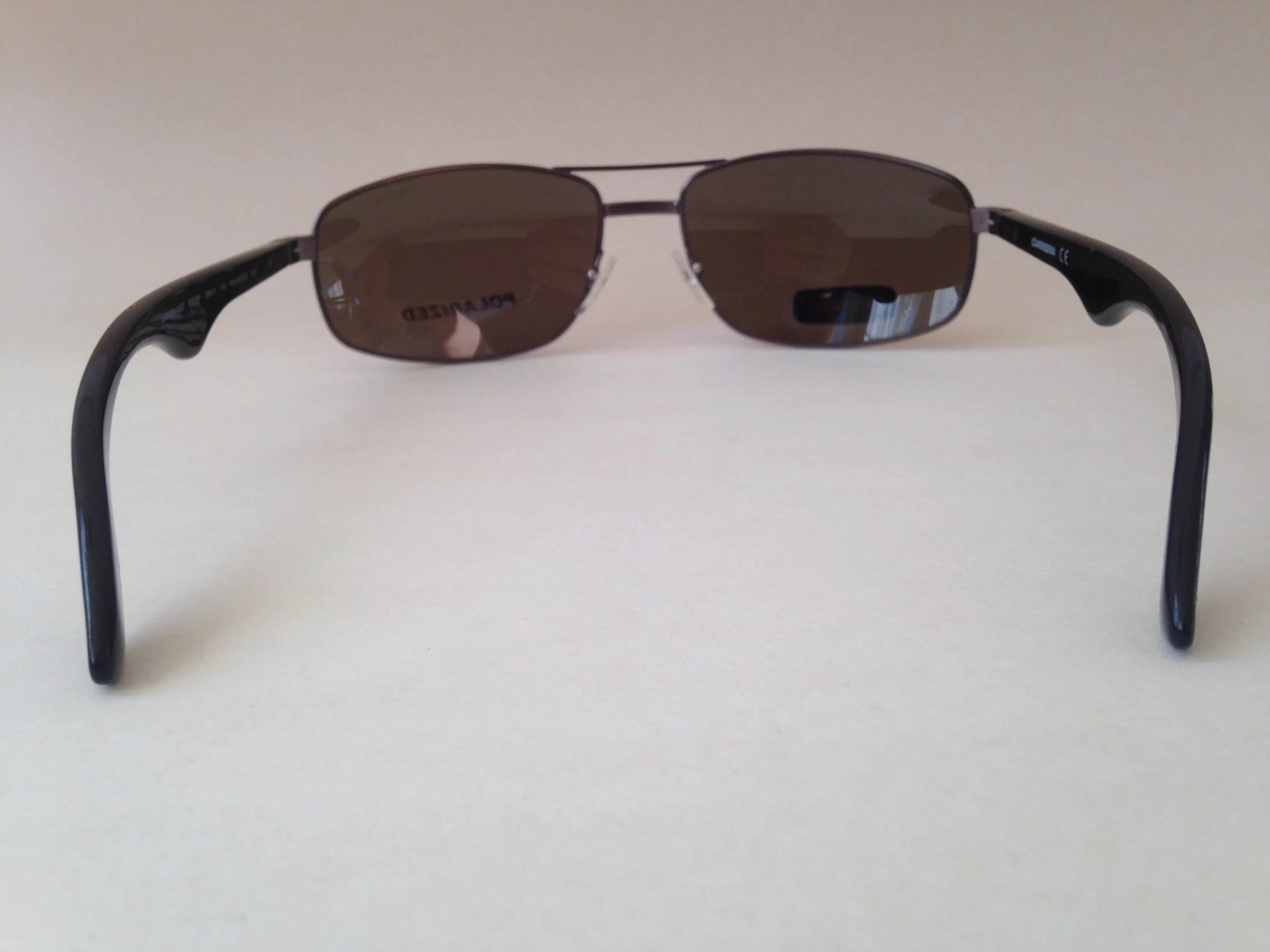 Carrera 6007/S Polarized Rectangle Sunglasses Wide Pilot Bronze / Gunmetal Brown