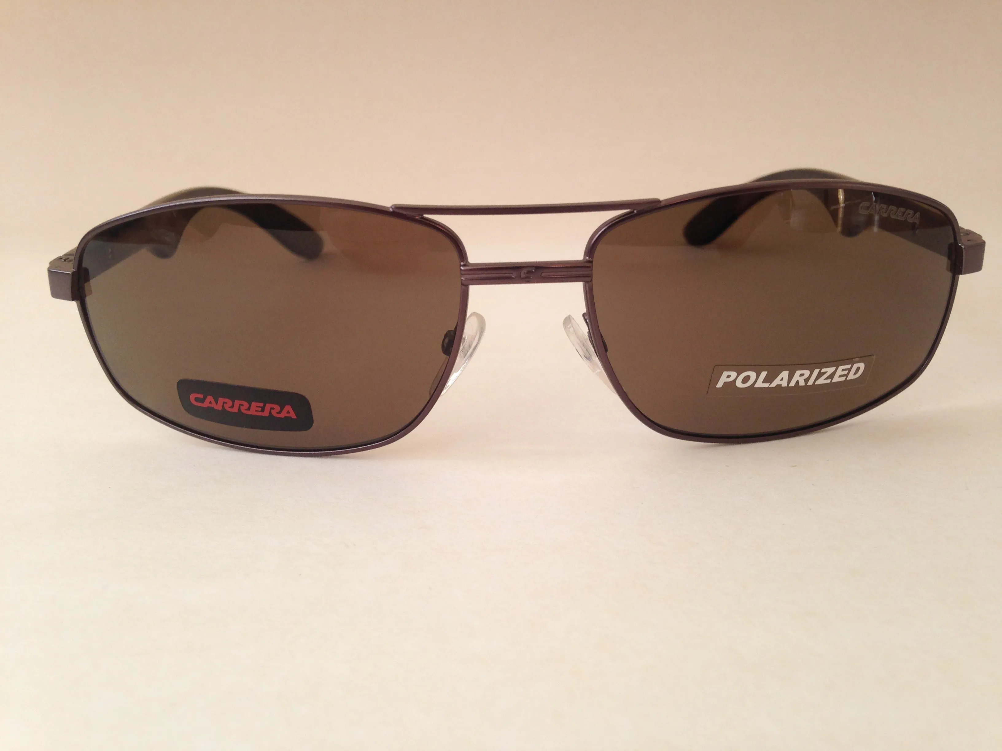 Carrera 6007/S Polarized Rectangle Sunglasses Wide Pilot Bronze / Gunmetal Brown
