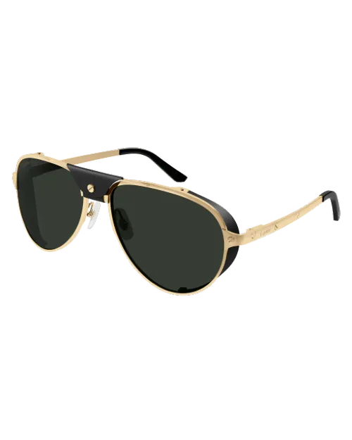 CARTIER | Santos de Cartier Man Sunglasses | Black & Gold