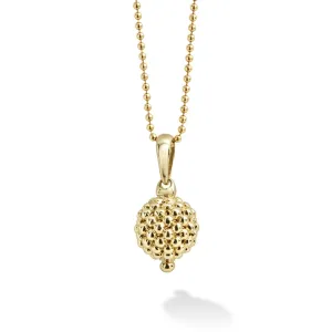 Caviar Gold 18K Gold Caviar Beaded Pendant Necklace