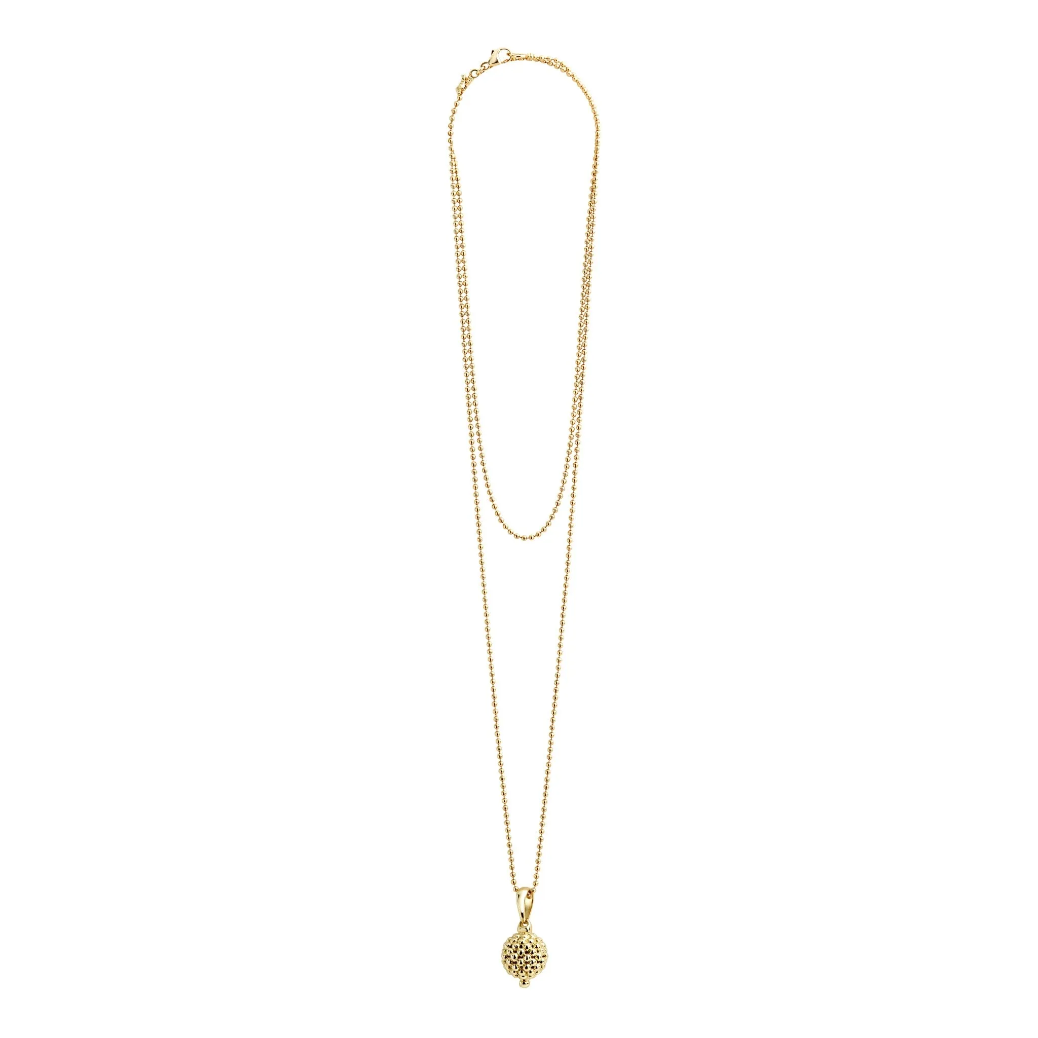 Caviar Gold 18K Gold Caviar Beaded Pendant Necklace