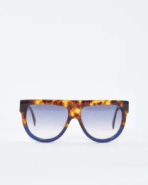 Celine Tortoise/Navy Flat Top CL 41026/S Sunglasses