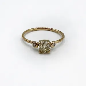 Champagne Oval Diamond Engagement  Ring