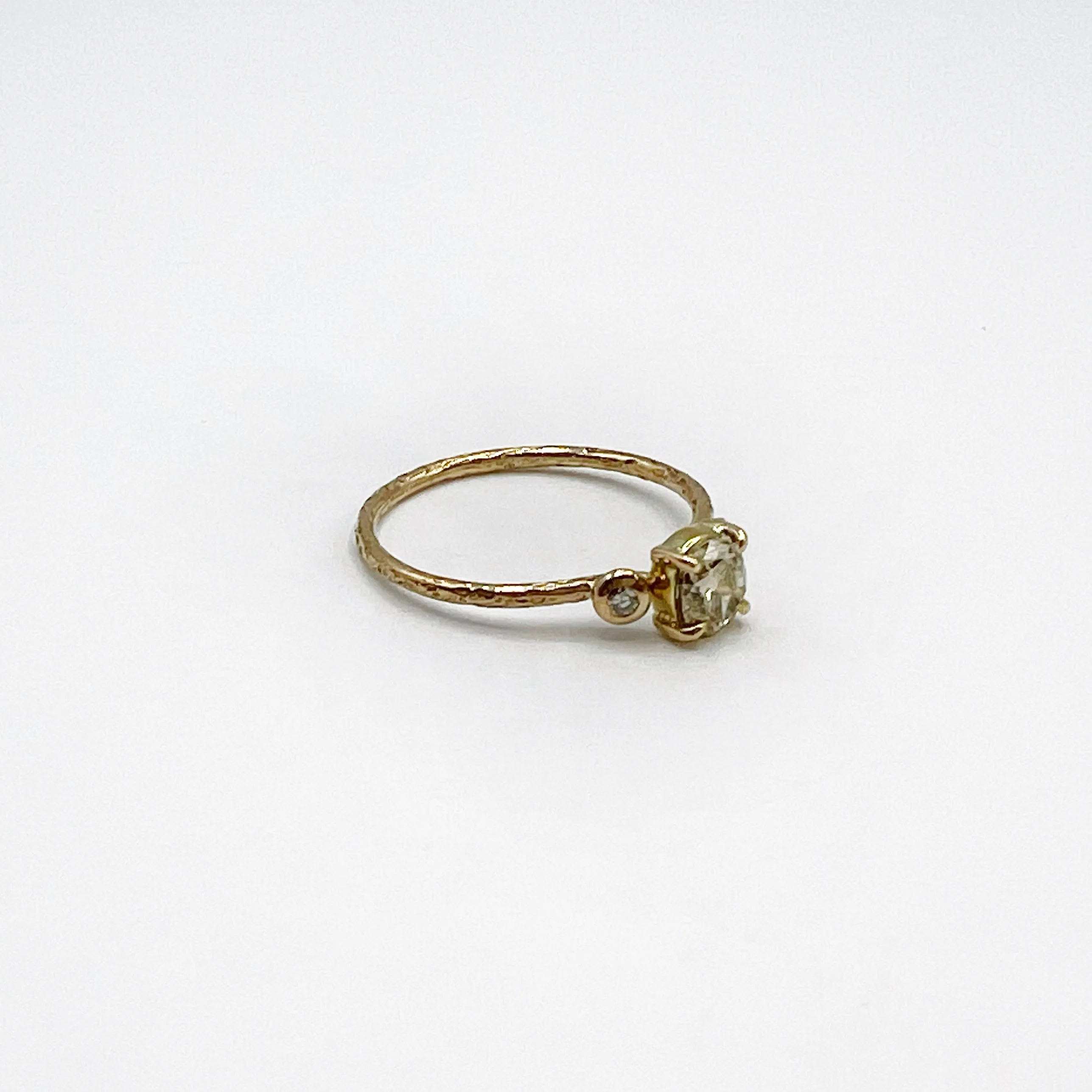 Champagne Oval Diamond Engagement  Ring