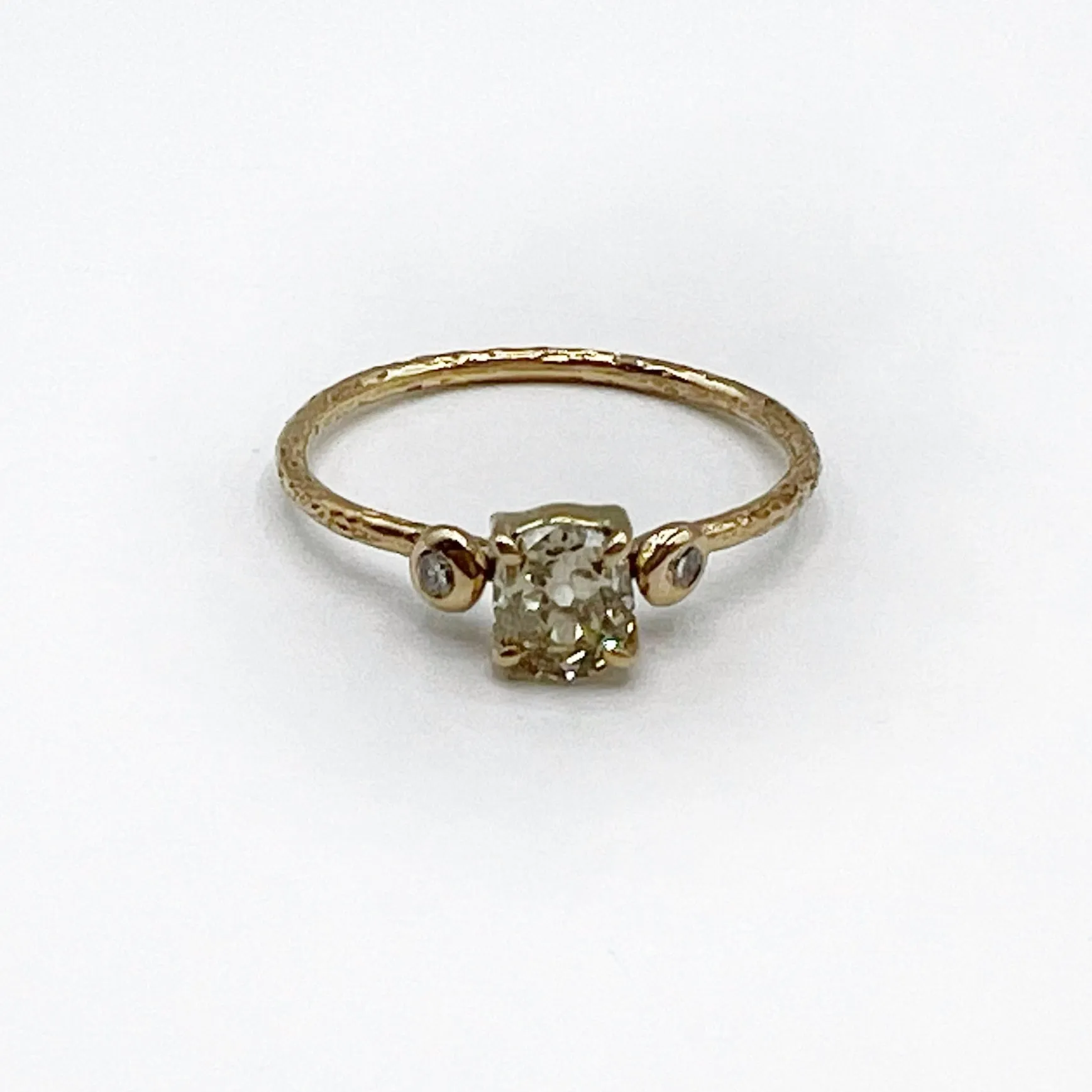 Champagne Oval Diamond Engagement  Ring