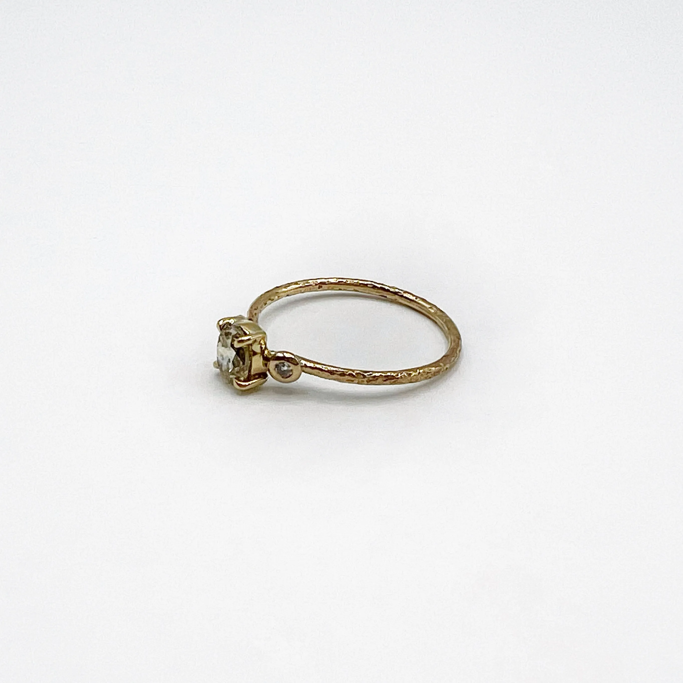Champagne Oval Diamond Engagement  Ring