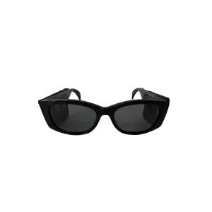 Chanel Black Quilted Leather Sunglasses