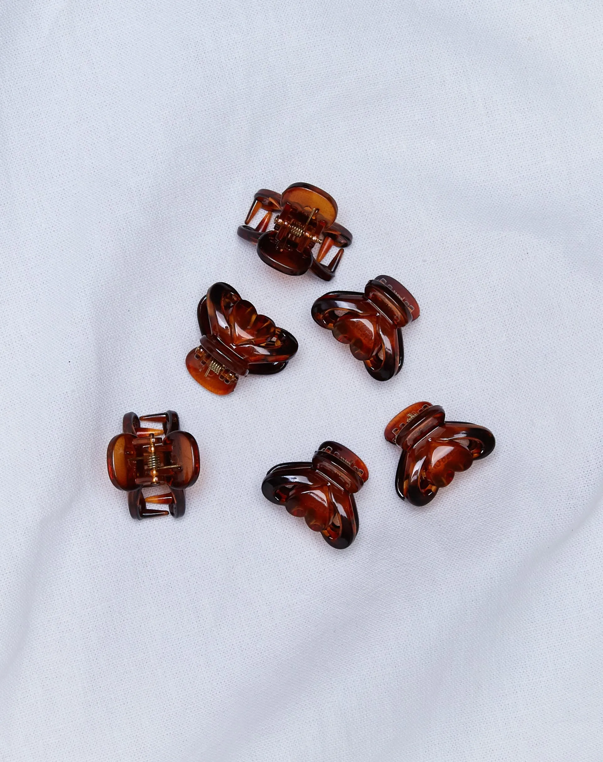 Chanis Mini Hair Claw Set of 6 Pieces in Tortoise